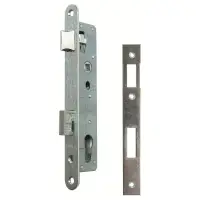 Broasca usa, incastrata, 90 mm, usa PVC, inchidere cu cilindru, zavor reversibil, galvanizat