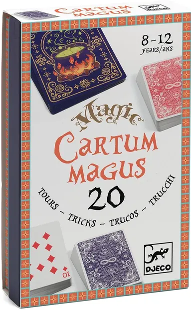 Set magic Djeco - Cartum Magus, 20trucuri cu cărți magice
