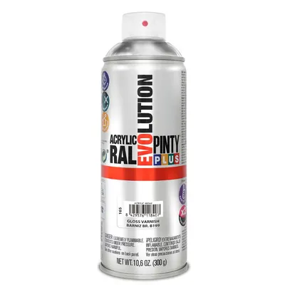 Spray lac acrilic transparent lucios Pintyplus B199 400 ml, interior/exterior, uscare rapida