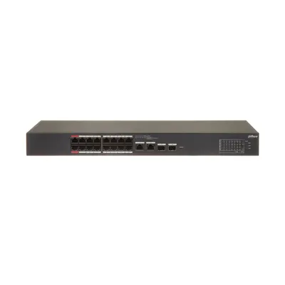 Switch rackabil cu 18 porturi Dahua CS4218-16ET-240, 16 porturi PoE, 10/100 Mbps, 2 SFP gigabit, cu cloud management