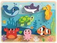 Puzzle 3D din lemn Tooky jucărie - Seabed