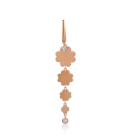 Cercel din aur roz cu diamante de 0.12ct
