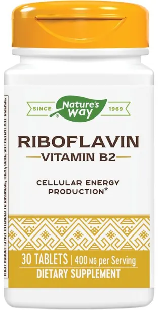 Riboflavin Vitamin В2, 400 mg, 30 tablete, Nature's Way