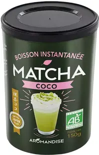 Băutură tonifiantă cu matcha și lapte de cocos, 150 g, Aromandise