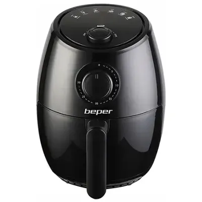 Friteuza cu aer cald BEPER BP101001, 2l, 1000 W, Temperatura ajustabila 0-200 C (Negru)