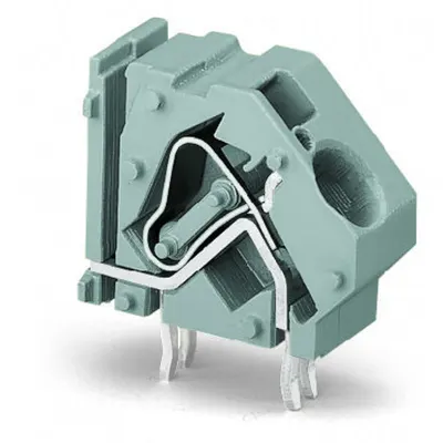 Stackable PCB terminal block; 16 mm²; Pin spacing 15 mm; 1-pole; CAGE CLAMP®; commoning option; 16,00 mm²; light green