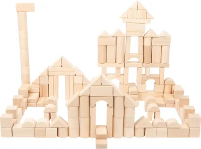 Constructor din lemn Small Foot - 200 de piese