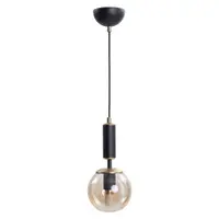 Lustră galben-negru cu abajur din sticlă ø 15 cm Hector – Squid Lighting