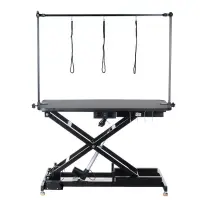 Masa electrica toaletaj caini si pisici, marime XL, reglare inaltime 24,5-101 cm, maxim 60 kg, neagra