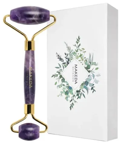Makeda Botanics Rolă dublă de masaj facial, ametist violet