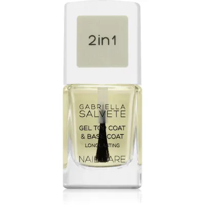 Gabriella Salvete Nail Care Top & Base Coat lac de unghii de baza si superioara cu textura de gel 11 ml