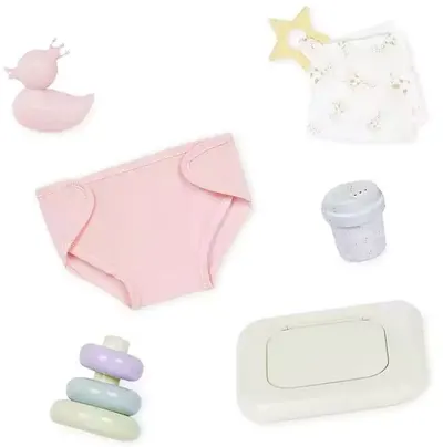 Set de joc Battat Babi - Accesorii pentru nou-născuți, 9 piese