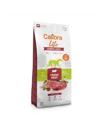 CALIBRA Dog Life Junior Large Fresh Beef 12 kg hrană uscată pentru juniori rase mari cu vită