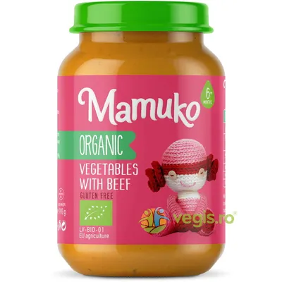Piure de Legume cu Vita pentru Copii +6 Luni fara Gluten Ecologic/Bio 190g