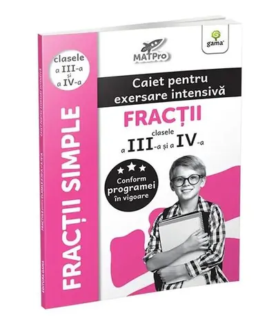 Fracții. Caiet pentru exersare intensivă. Clasele III-IV - Paperback brosat