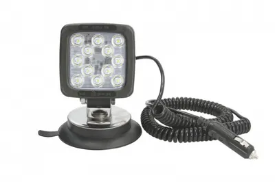 Lumina lucru (LED, 12 24V, 17W, 1750lm, numar elemente LED: 12, lungime: 101mm, inaltime: 101mm, adancime: 60mm, cu comutator; cu dop; cu fir spiralat de 3m; montabil cu magnet)