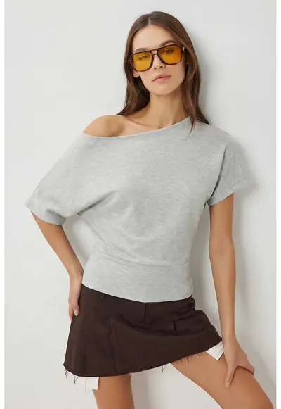 Bluza dama - Happiness Istanbul - Gri ardezie - Viscoza/Poliester