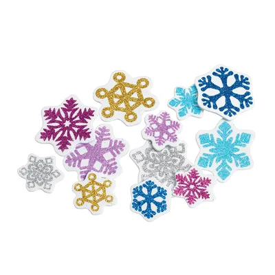 Fulgi de zăpadă glitter din spumă – 300 de piese