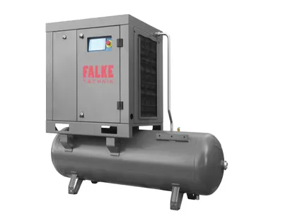 Compresor de aer profesional cu surub - 11kW, 1620 L/min, 8-10-13bari - Rezervor 300litri - Falke-FKVTG-KS-11-300L