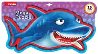 Puzzle moale Puedo - Rechin, cu două fețe, 15 piese
