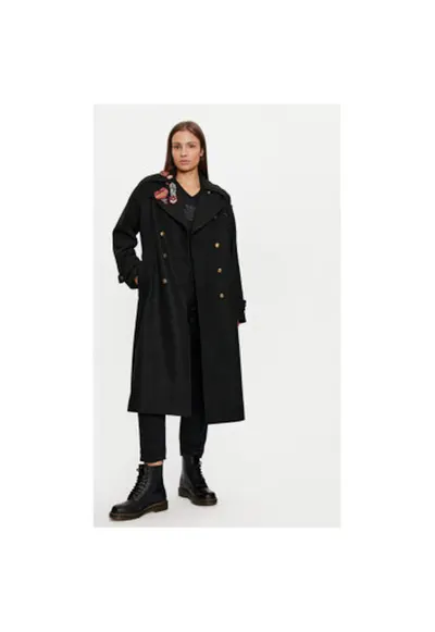 Palton dama - 304565182 - Poliester - Negru - Negru