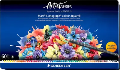 Creioane colorate acuarelă Staedtler Mars Lumograph - 60 culori