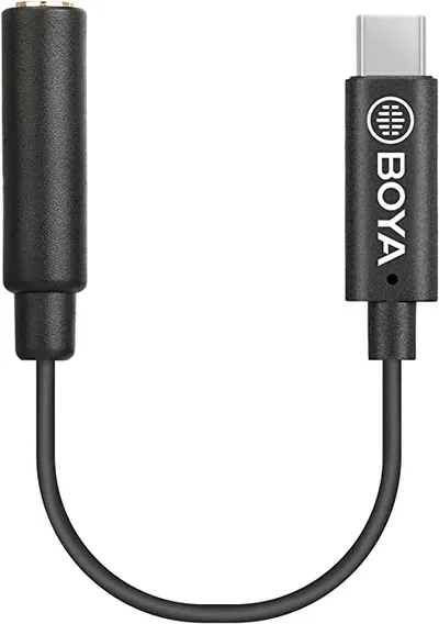 Adaptor Boya - BY-K6, TRS/Type-C, negru