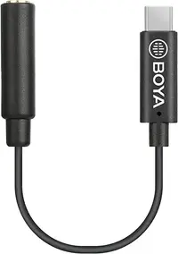 Adaptor Boya - BY-K6, TRS/Type-C, negru