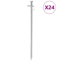 Gossi tarusi de cort, 24 buc., 30 cm, 8 mm, otel galvanizat