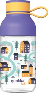 Sticlă de apă pentru copii Quokka Kids - Ice, Town, 430 ml