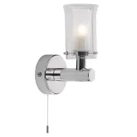 Aplica Elba Bathroom Wall Light Polished Chrome Glass IP44