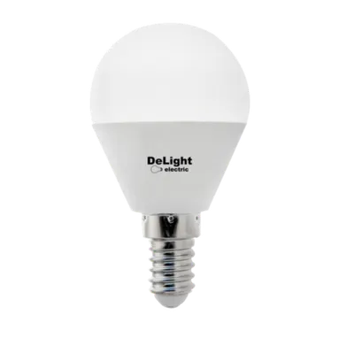 Bec Led Sferic E14, model G45, 6W=50W, 2700K, lumina calda