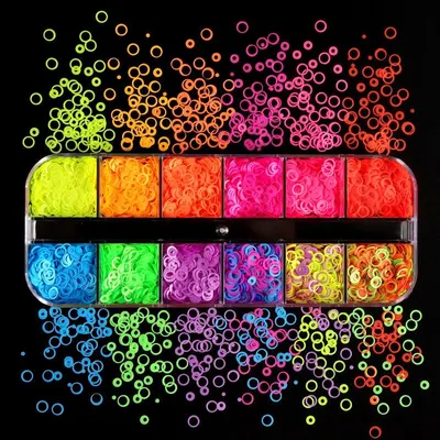 Paiete Unghii Fluorescente, set 12Buc