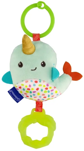 Jucărie moale senzorială pentru bebeluși Infantino - Narwhal