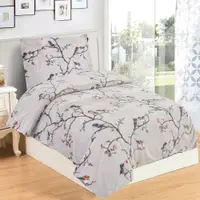 Lenjerie de pat gri din micropluș/cocolino pentru pat de o persoană 140x200 cm Ronja – My House