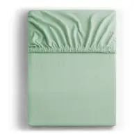 Cearceaf verde deschis din jerseu cu elastic 120x200 cm Amber – Restilo