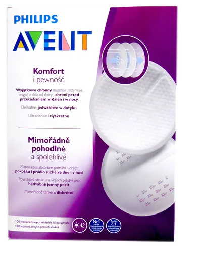 Tampoane de unica folosinta pentru sani SCF254/13, 100 bucati, Philips Avent