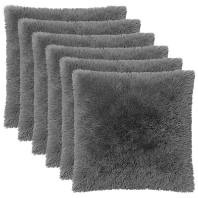 vidaXL Husă pentru pernă 6 pcs HEERLEN Gri deschis 80 x 80 cm