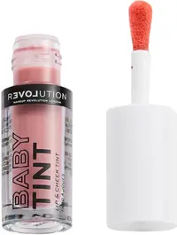 Relove by Revolution Fard de obraz lichid și luciu de buze Baby Tint, Rose, 1.4 ml