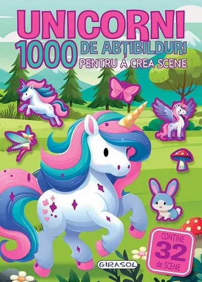 1000 de abțibilduri pentru a crea scene - Unicorni - Paperback - ***