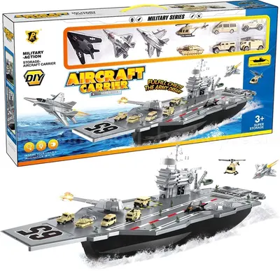 Jucarie Aircraft Carrier - Portavion cu avioane si masini