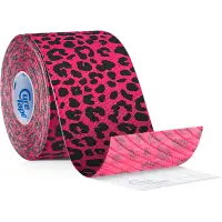 CureTape® Art bandă kinesiologică culoare Leopard Pink&Black 5 m