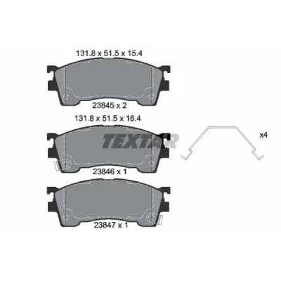Set placute frana, frana disc TEXTAR 2384504