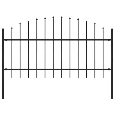 vidaXL Gard de grădină Woerden cu vârf tip suliță din oțel 170x125 cm negru