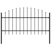 vidaXL Gard de grădină Woerden cu vârf tip suliță din oțel 170x125 cm negru