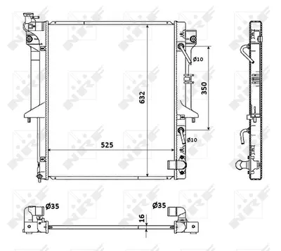 Radiator motor (Automat) potrivit MITSUBISHI L200 TRITON 2.5D