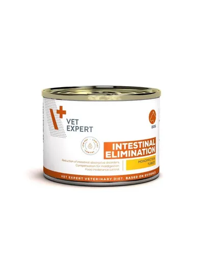 Hrană câini cu tulburări digestive VET EXPERT Veterinary Diet Intestinal, 200 g monoproteică cu miel