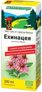 Suc organic de echinacea, 200 ml, Schoenenberger