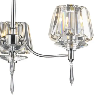 Plafoniera Selina 3 Light Semi Flush Polished Chrome