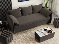 Canapea Extensibila Vanilla Stofa Catifea Grej 27